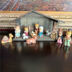 Vintage Holiday Living Nativity Scene Figurine Set